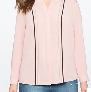 Contrast Piped Blouse